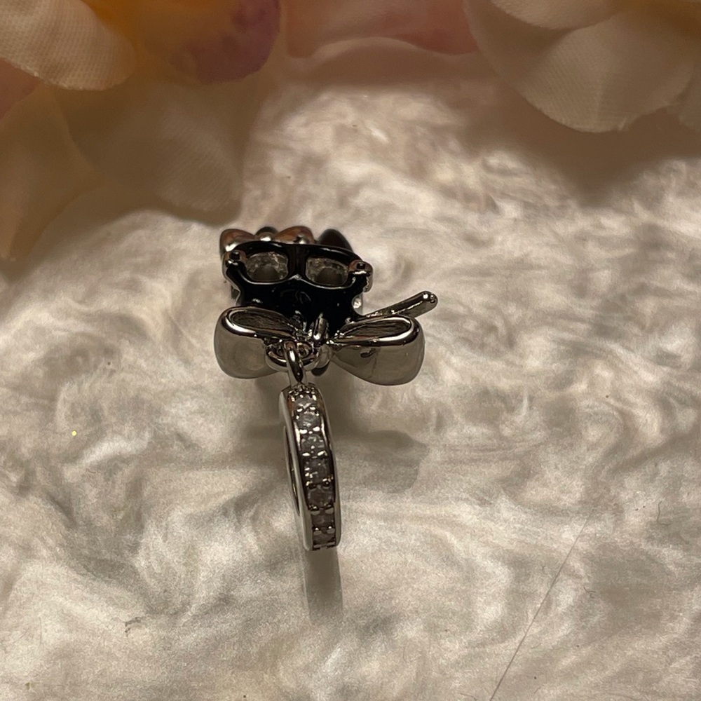 Bracelet Charm Black High Heels with Bow and rhinestones - Picture 14 of 16